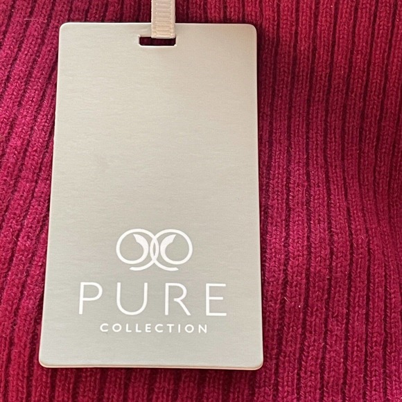 100% Cashmere Pure Collection Cowl Neck Sweater Winter Crimson NWT Size 2 EU 34 - Picture 7 of 11